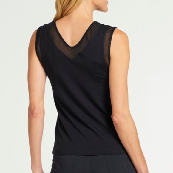 Anatomie Jackson Pima Cotton Mesh V Neck Tank XL - Picture 2 of 5